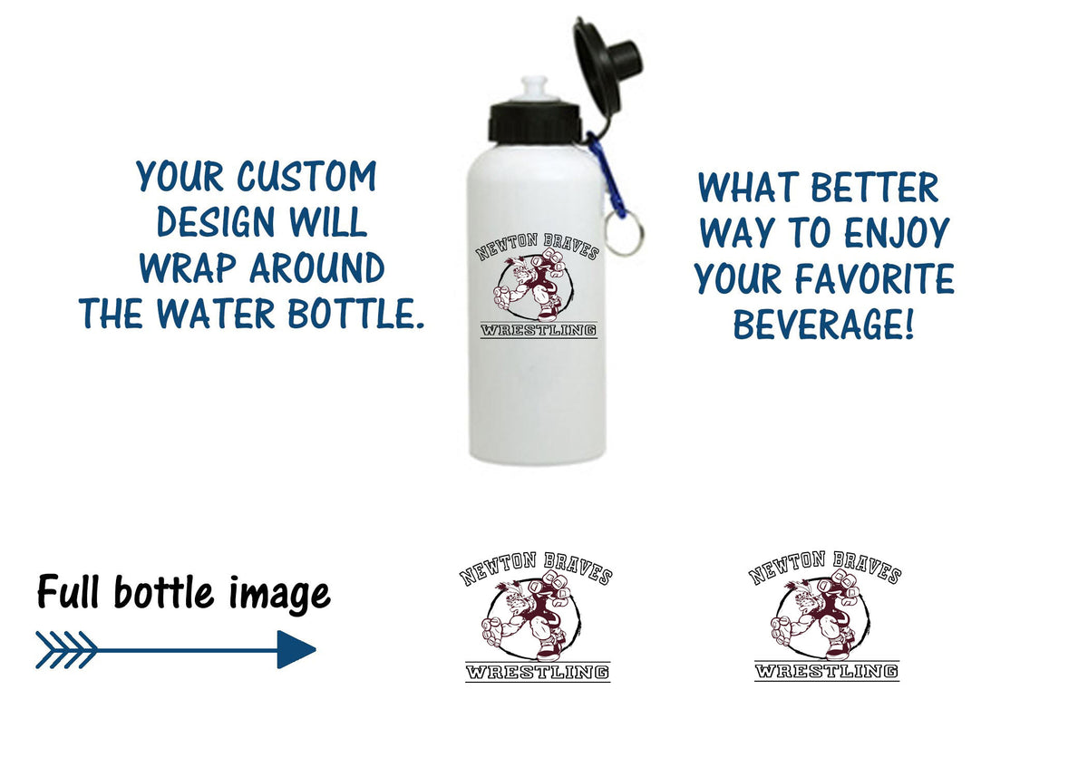 Newton Wrestling Design 8 Water Bottle