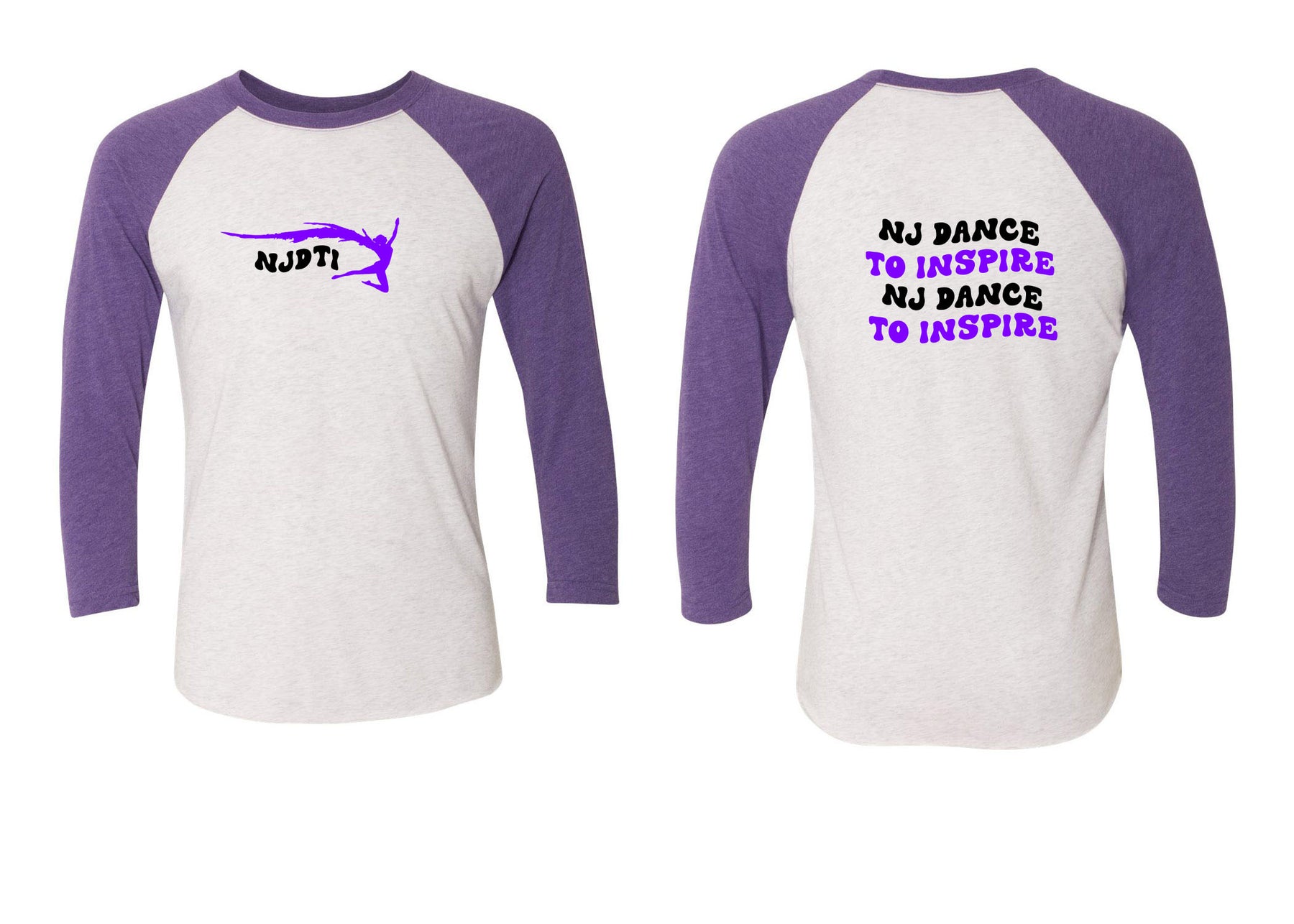 NJ Dance raglan shirt Design 12