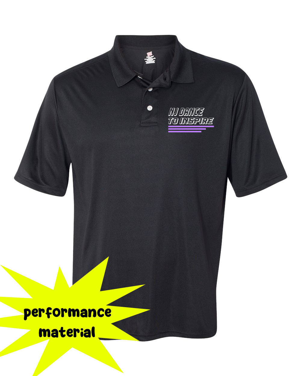 NJ Dance Performance Material Polo T-Shirt Design 13