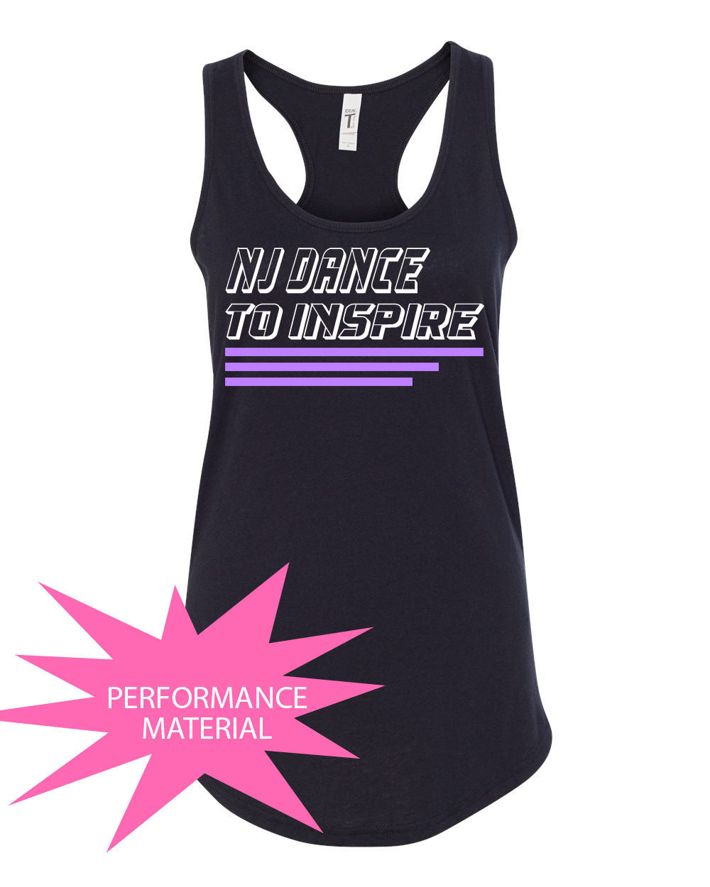 NJ Dance Performance Racerback Tank Top Design 13