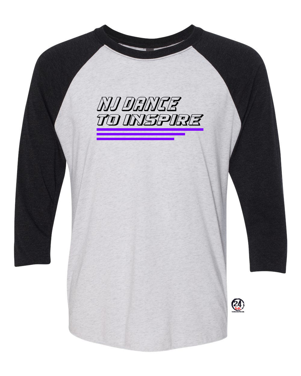NJ Dance raglan shirt Design 13