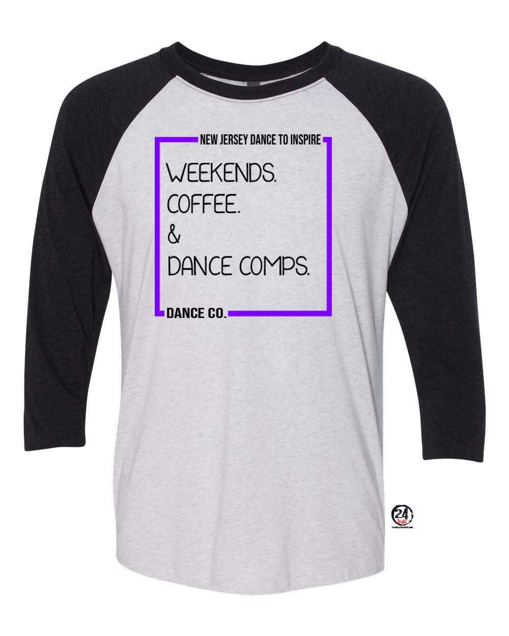 NJ Dance raglan shirt Design 17