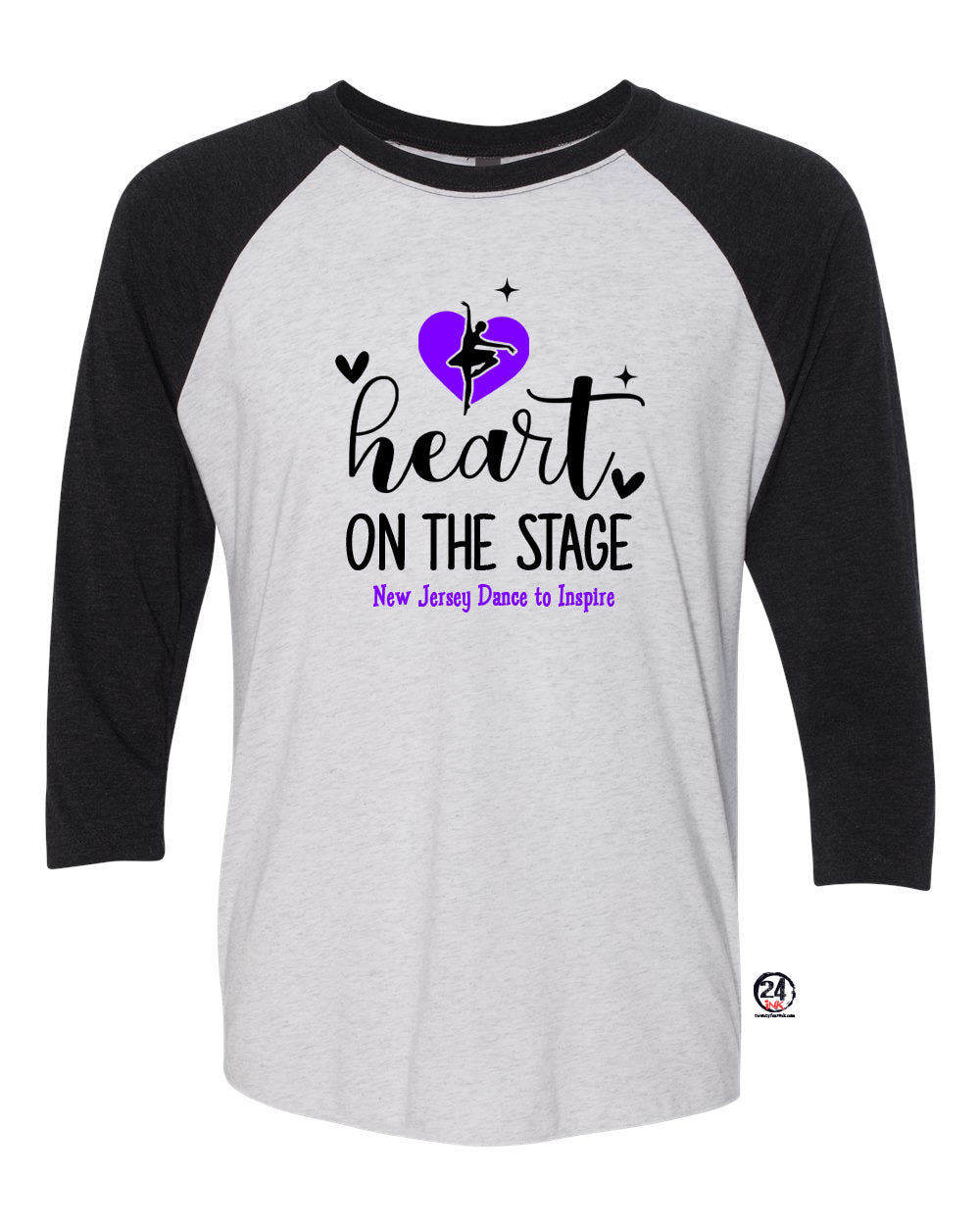 NJ Dance raglan shirt Design 22