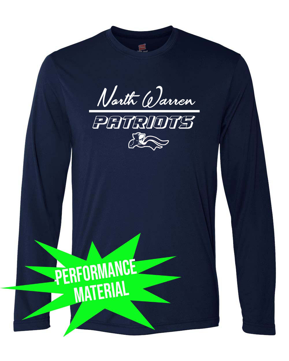 North Warren Performance Material Design 10 Long Sleeve Shirt