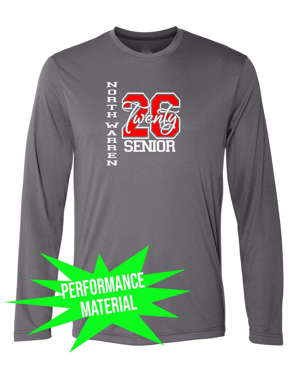 North Warren Performance Material Long Sleeve Shirt Design 16
