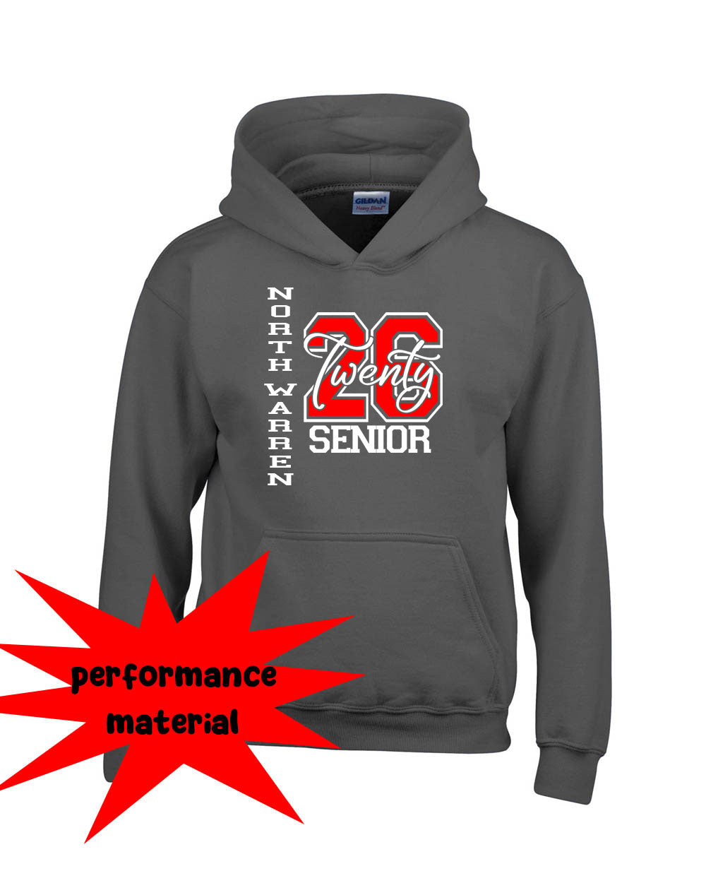 North Warren Performance Hooded Sweatshirt Design 16