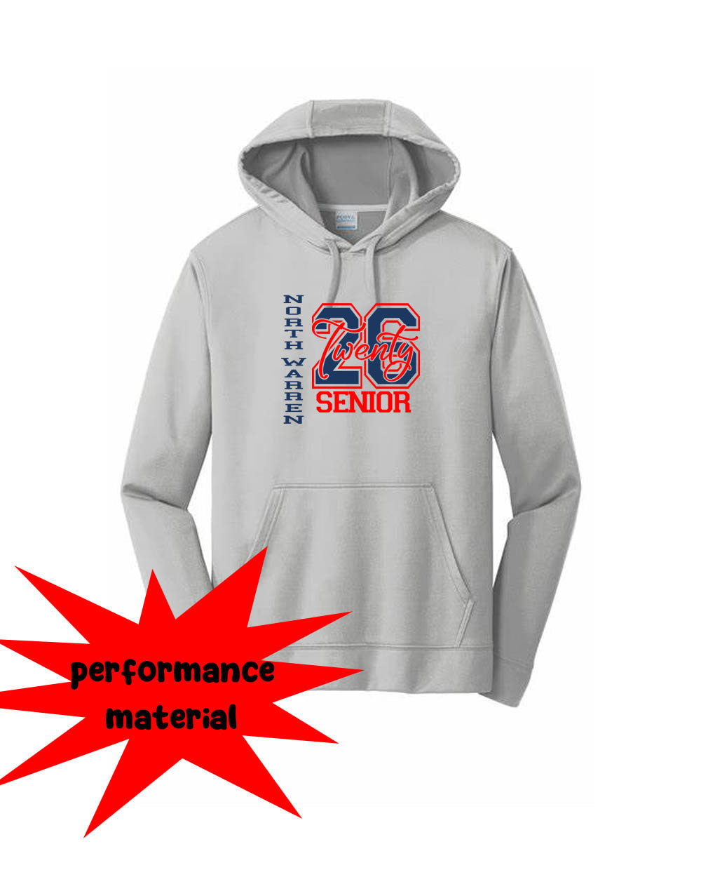 North Warren Performance Hooded Sweatshirt Design 16