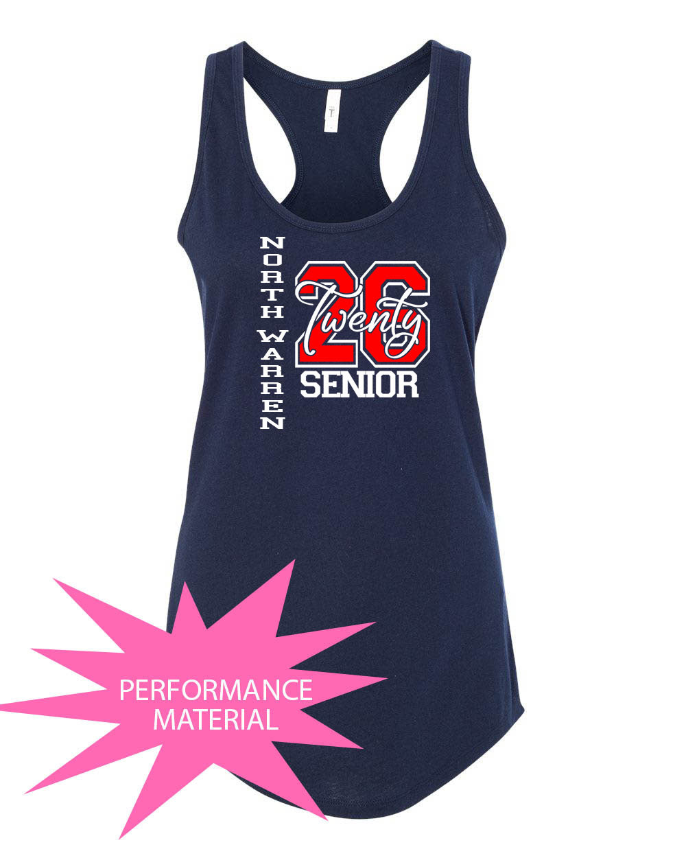 North Warren Performance Racerback Tank Top Design 16