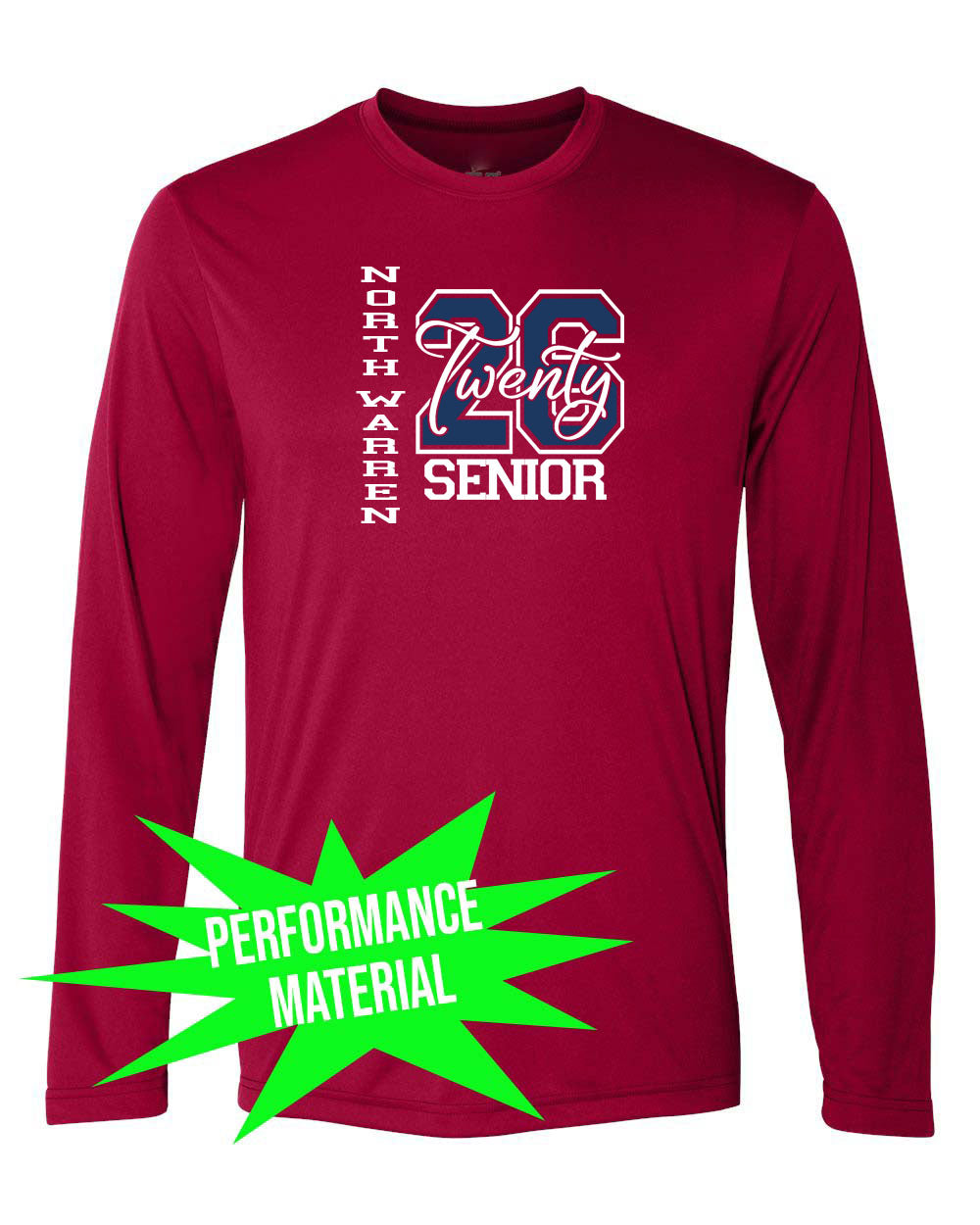 North Warren Performance Material Long Sleeve Shirt Design 16