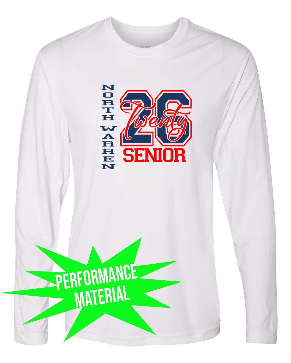 North Warren Performance Material Long Sleeve Shirt Design 16
