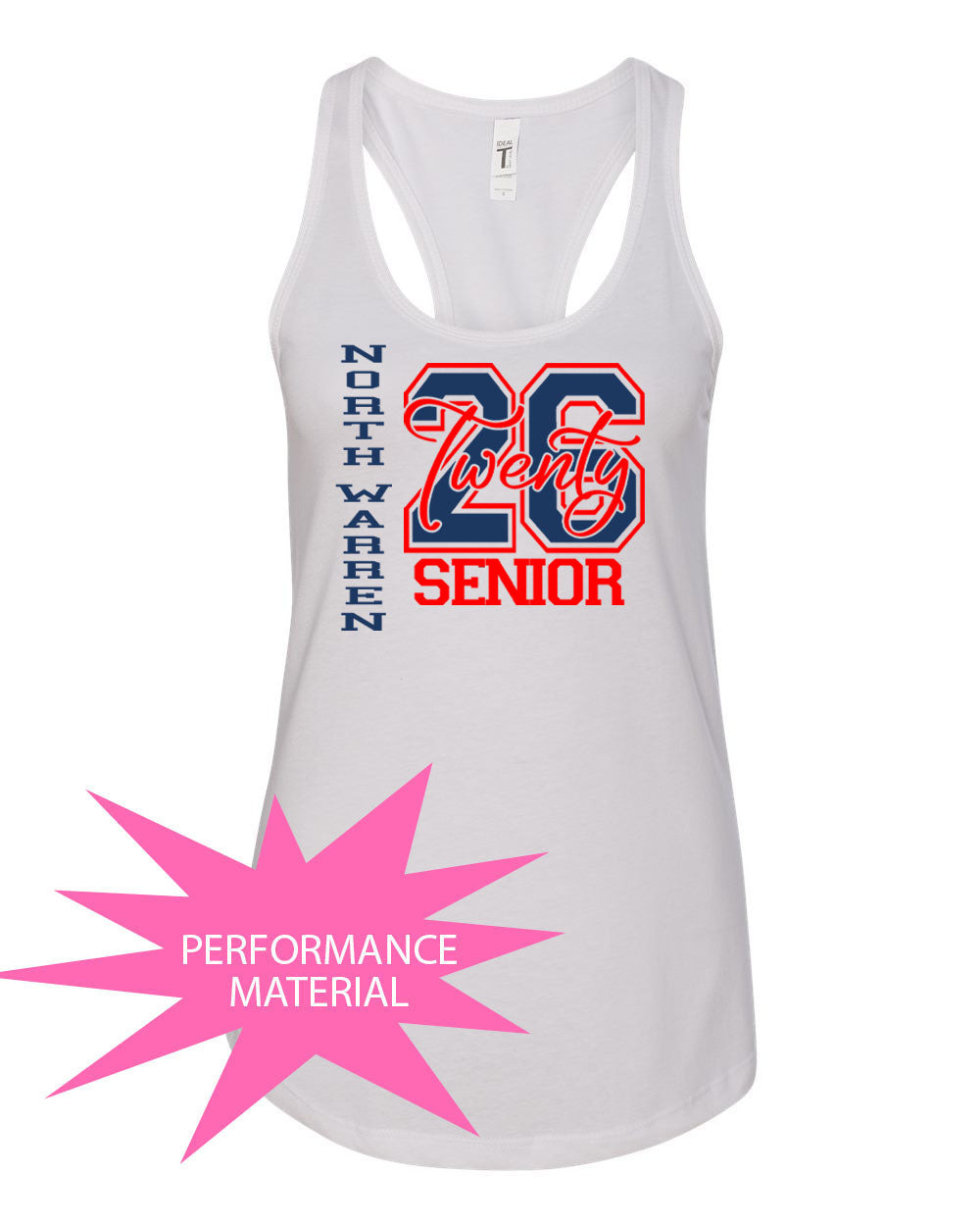 North Warren Performance Racerback Tank Top Design 16