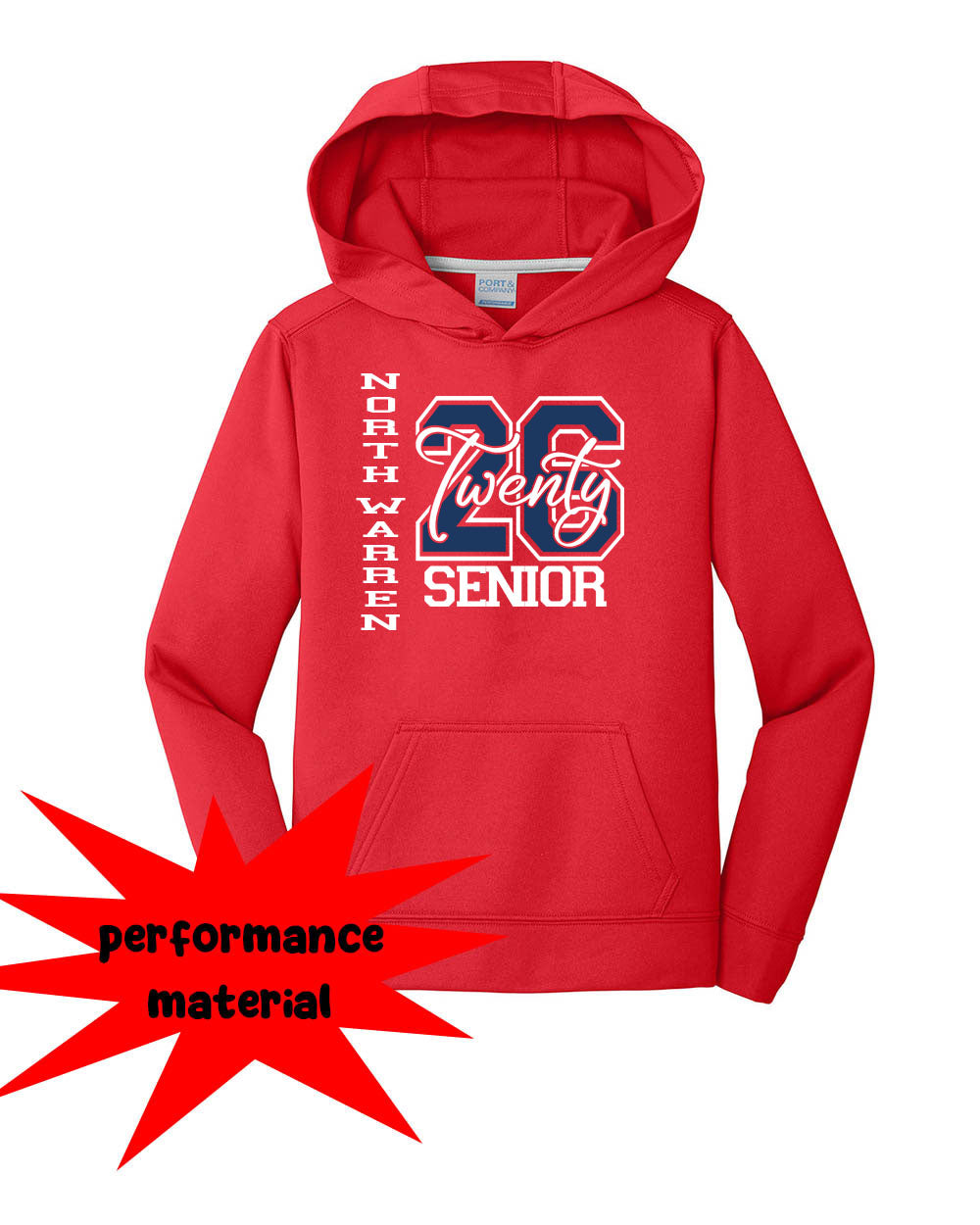 North Warren Performance Hooded Sweatshirt Design 16