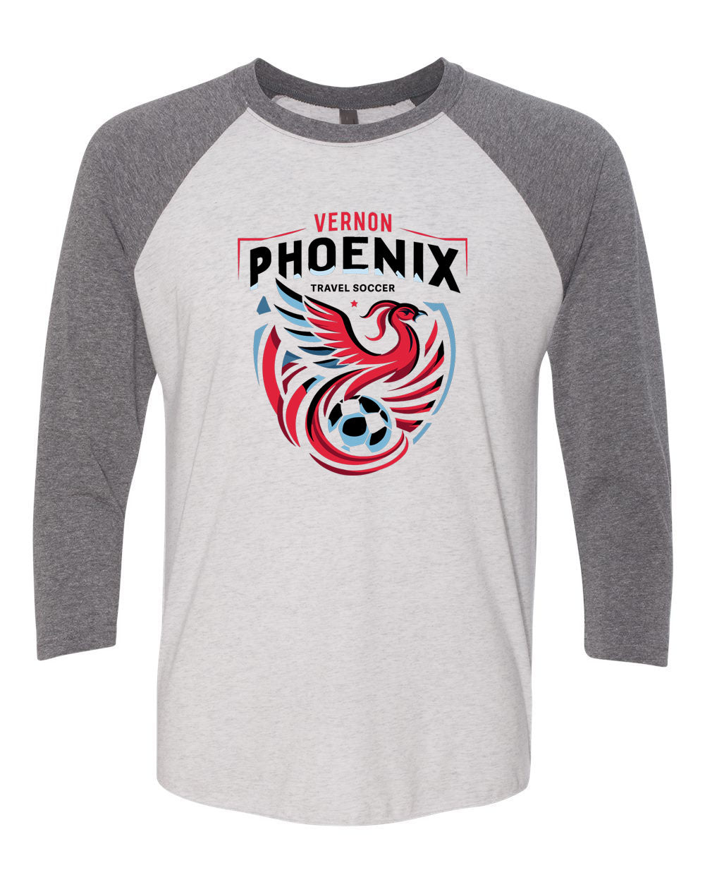 Phoenix Soccer Design 1 raglan shirt