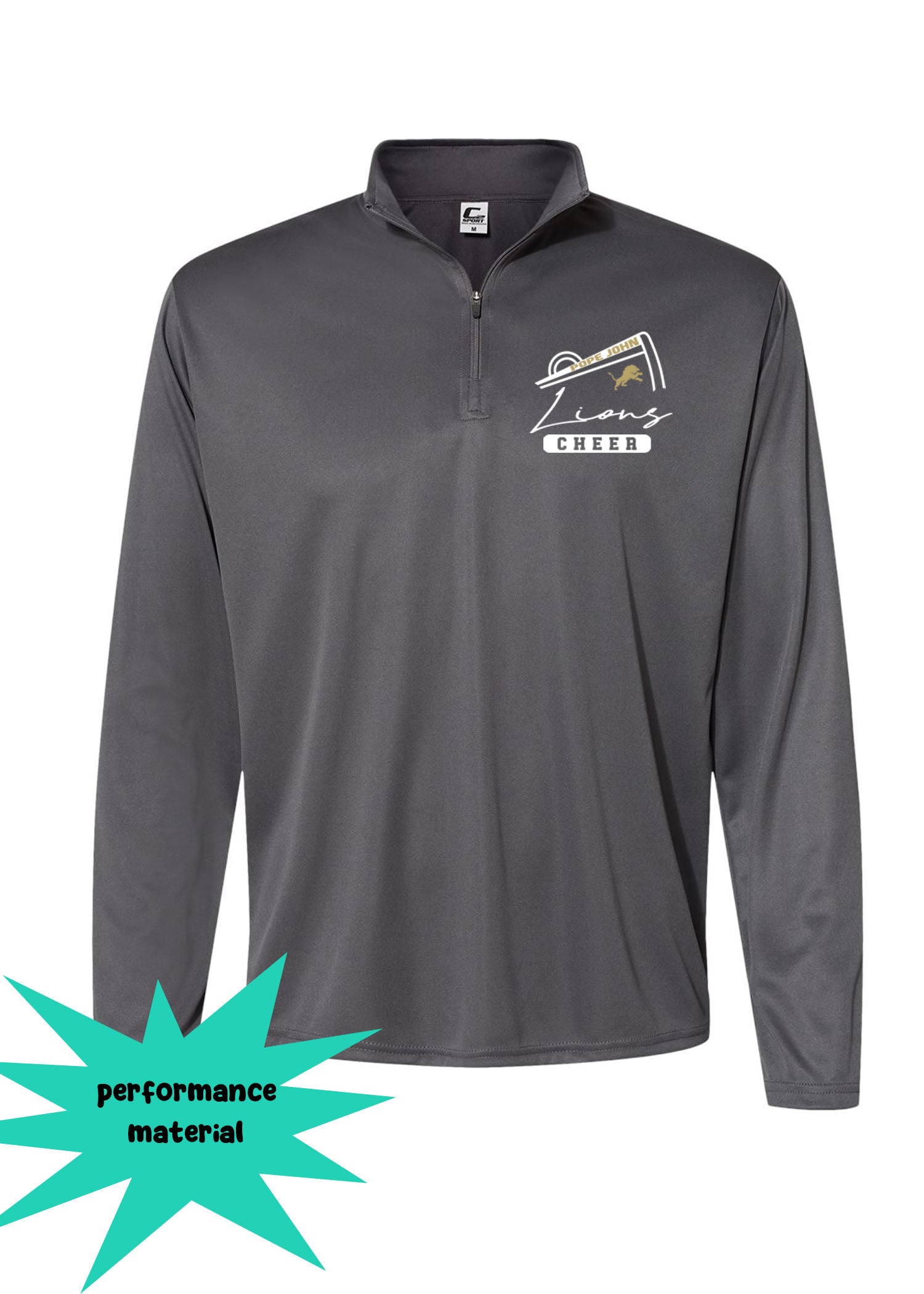 Pope John Cheer Quarter Zip Long Sleeve Design 11