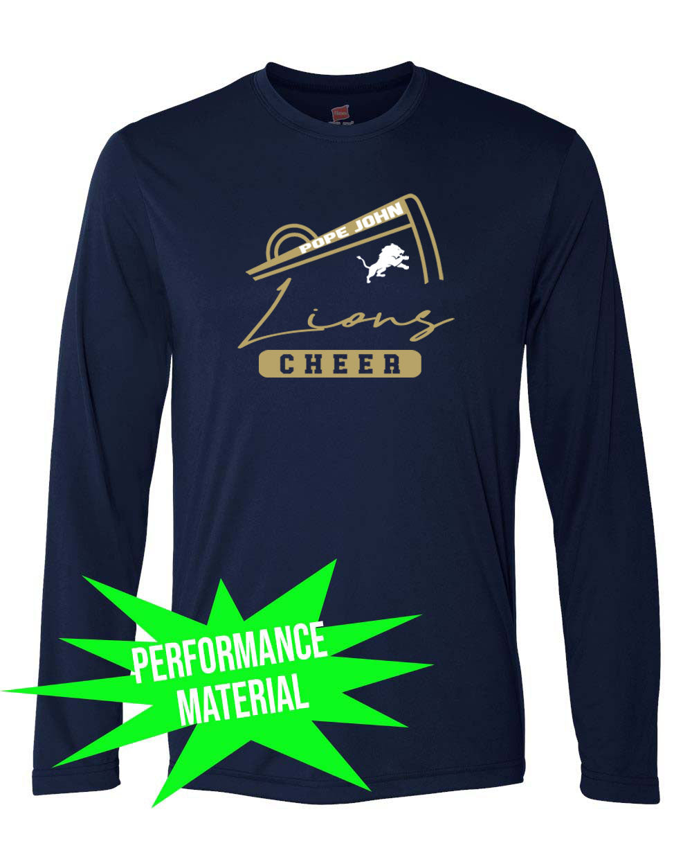 Pope John Cheer Performance Material Long Sleeve Shirt Design 11