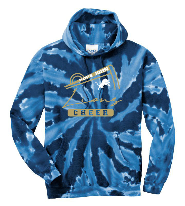 Pope John Cheer Tie-Dye Hooded Sweatshirt Design 11