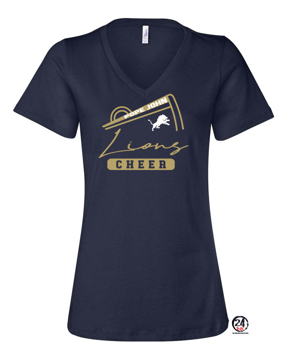 Pope John Cheer V-neck T-Shirt Design 11