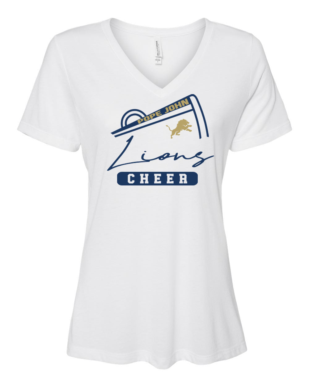 Pope John Cheer V-neck T-Shirt Design 11