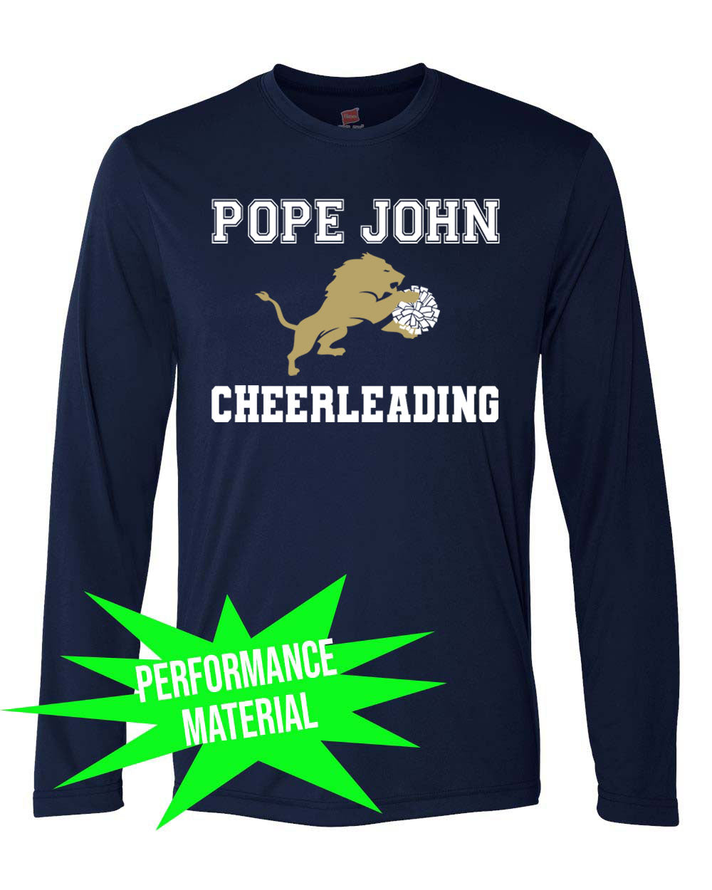 Pope John Cheer Performance Material Design 1 Long Sleeve Shirt