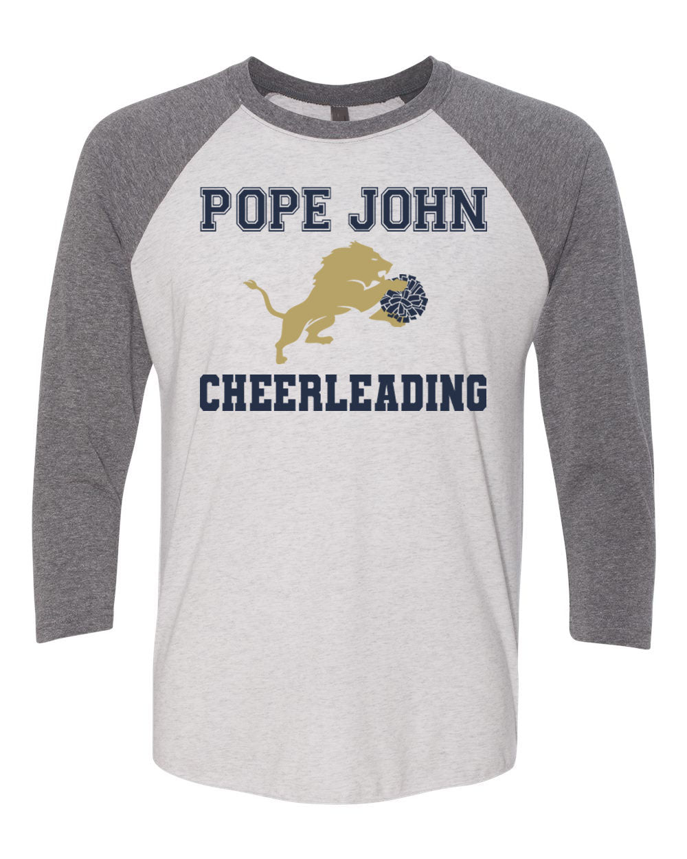Pope John Cheer Design 1 raglan shirt