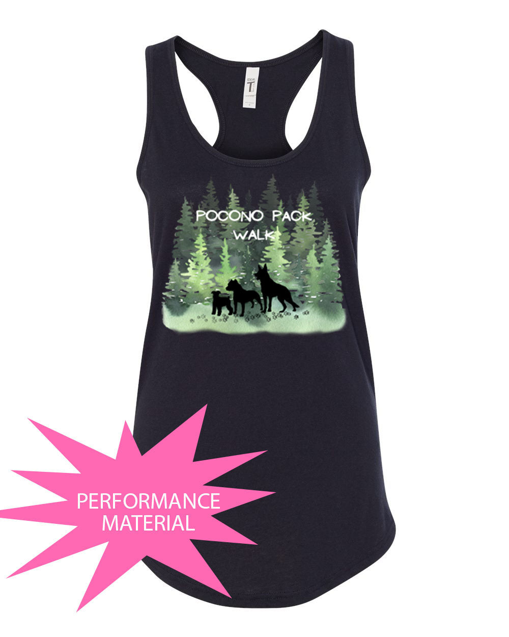 Pocono Pack Design 1 Performance Racerback Tank Top