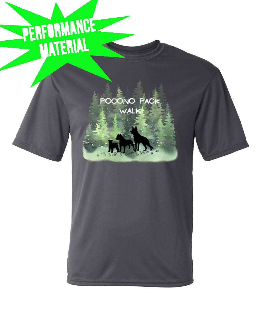 Pocono Pack Performance Material T-Shirt Design 1