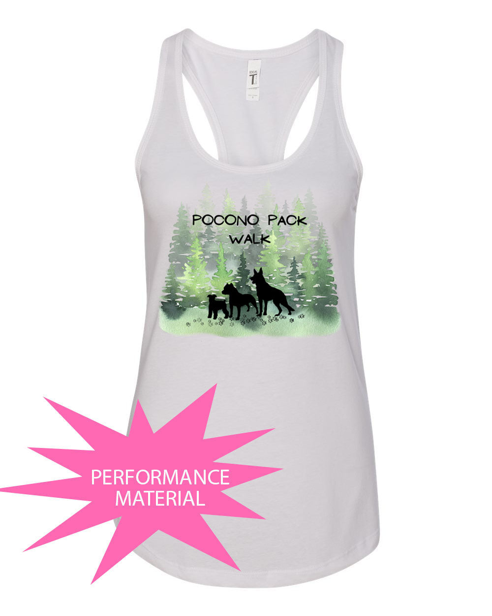Pocono Pack Design 1 Performance Racerback Tank Top