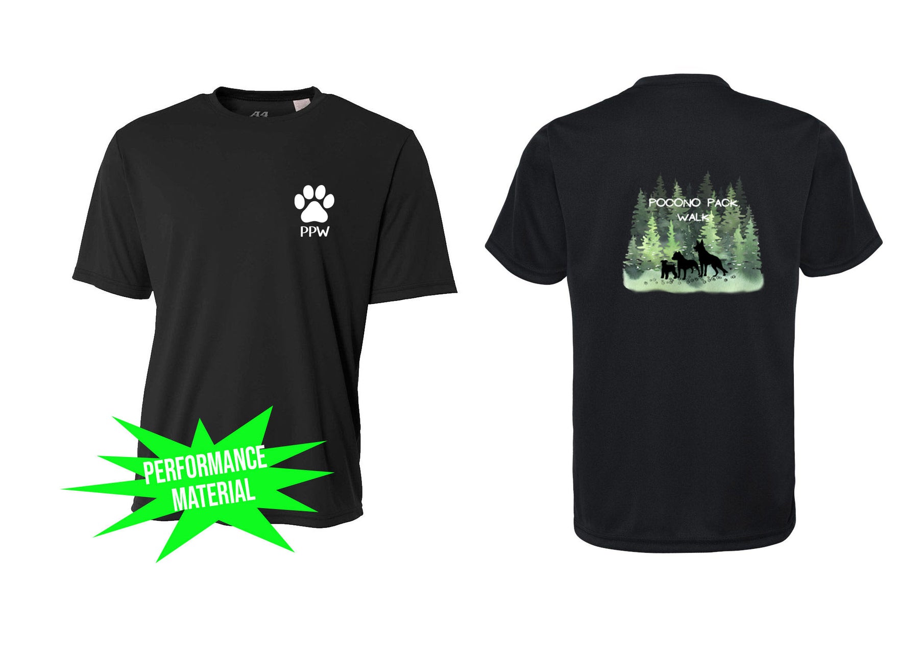 Pocono Pack Performance Material T-Shirt Design 2