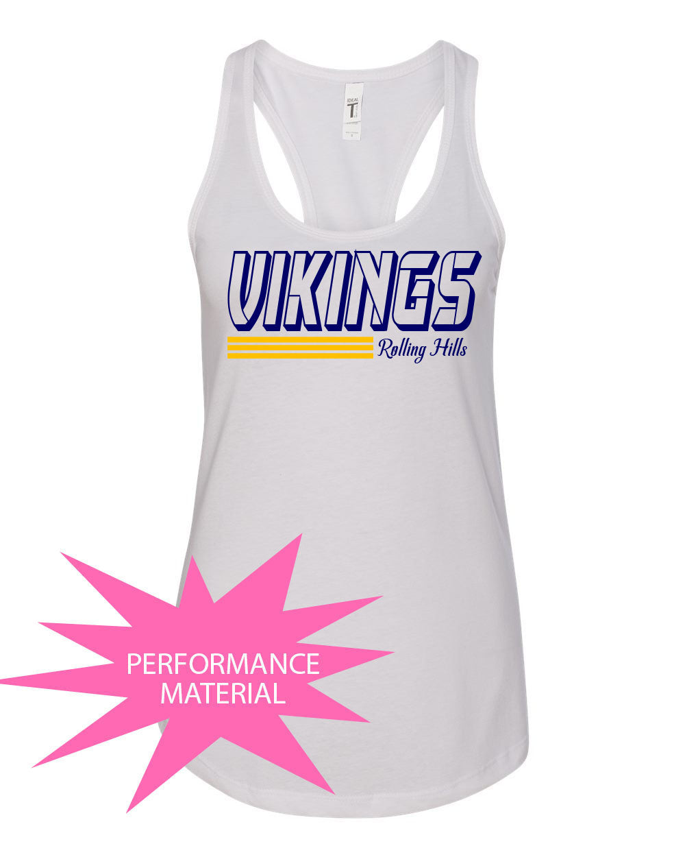 Rolling Hills Design 7 Performance Racerback Tank Top