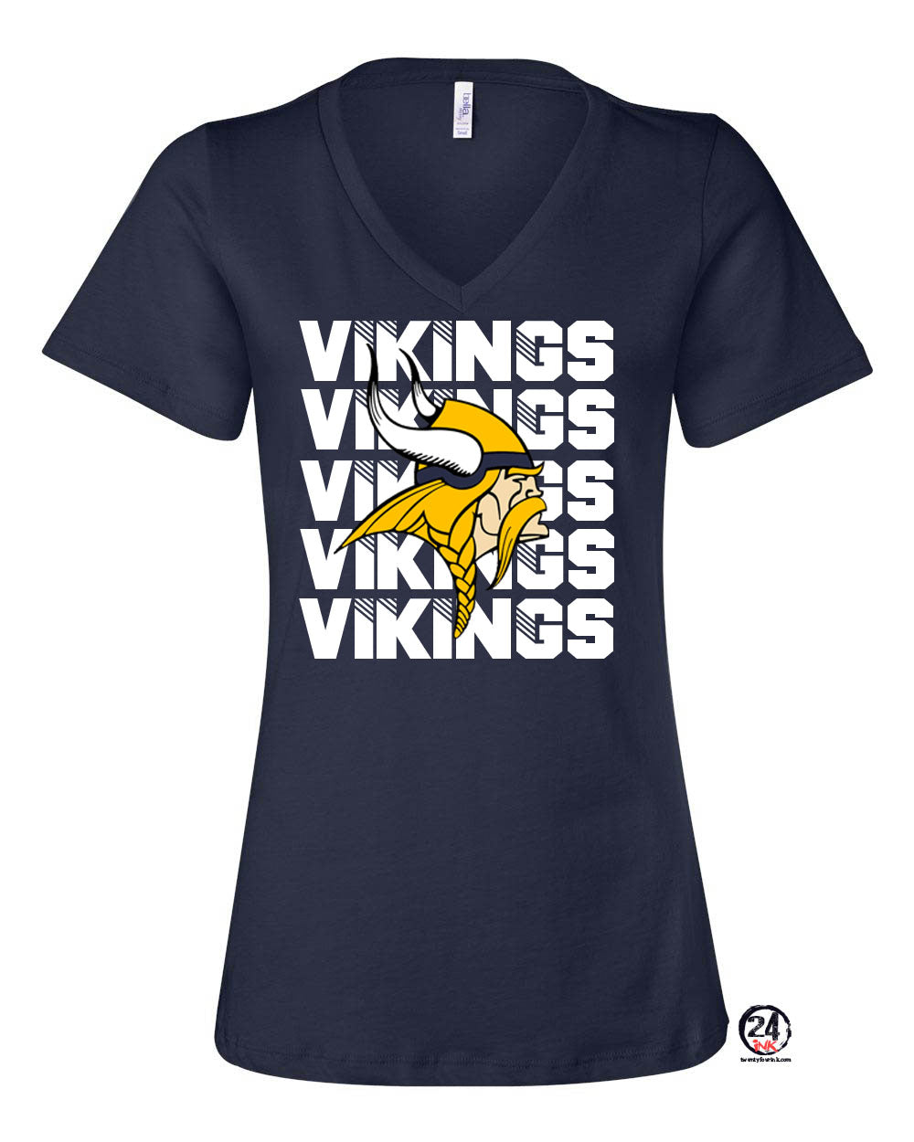 Rolling Hills V-neck T-shirt Design 8