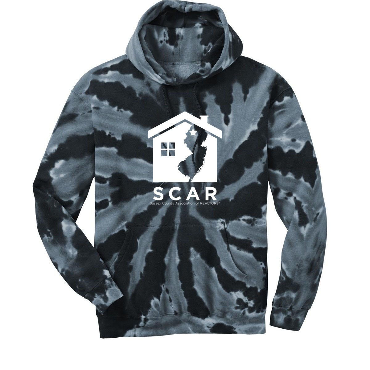 SCAR Tie-Dye Hooded Sweatshirt Design 1