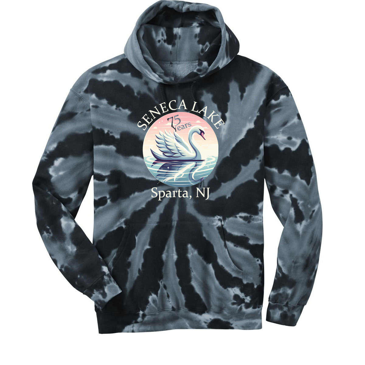 Seneca Lake Tie-Dye Hooded Sweatshirt Design 7