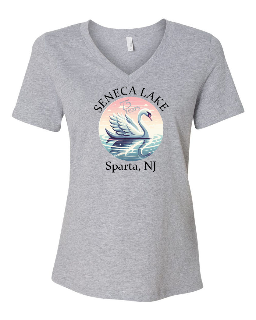 Seneca Lake V-neck T-shirt Design 7