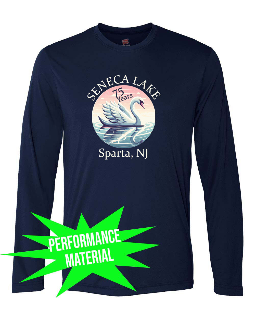 Seneca Lake Performance Material Long Sleeve Shirt Design 7