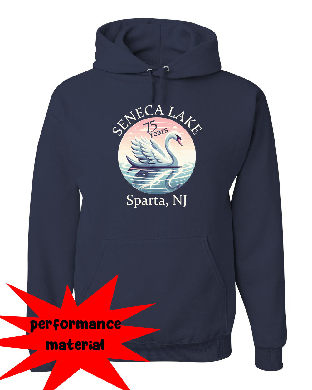 Seneca Lake Performance Hooded Sweatshirt Design 7