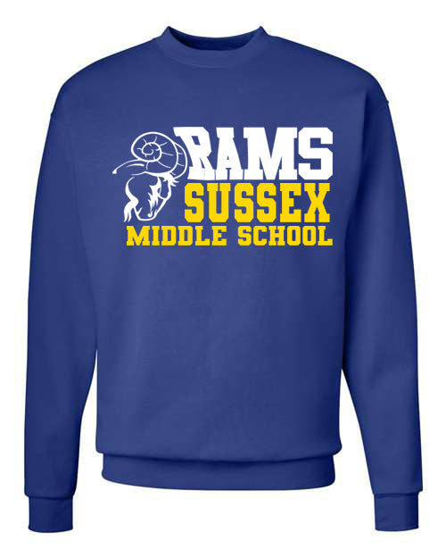 Sussex Middle Design 2 non hooded sweatshirt