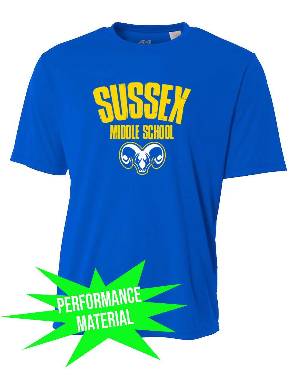 Sussex Middle Performance Material design 4 T-Shirt