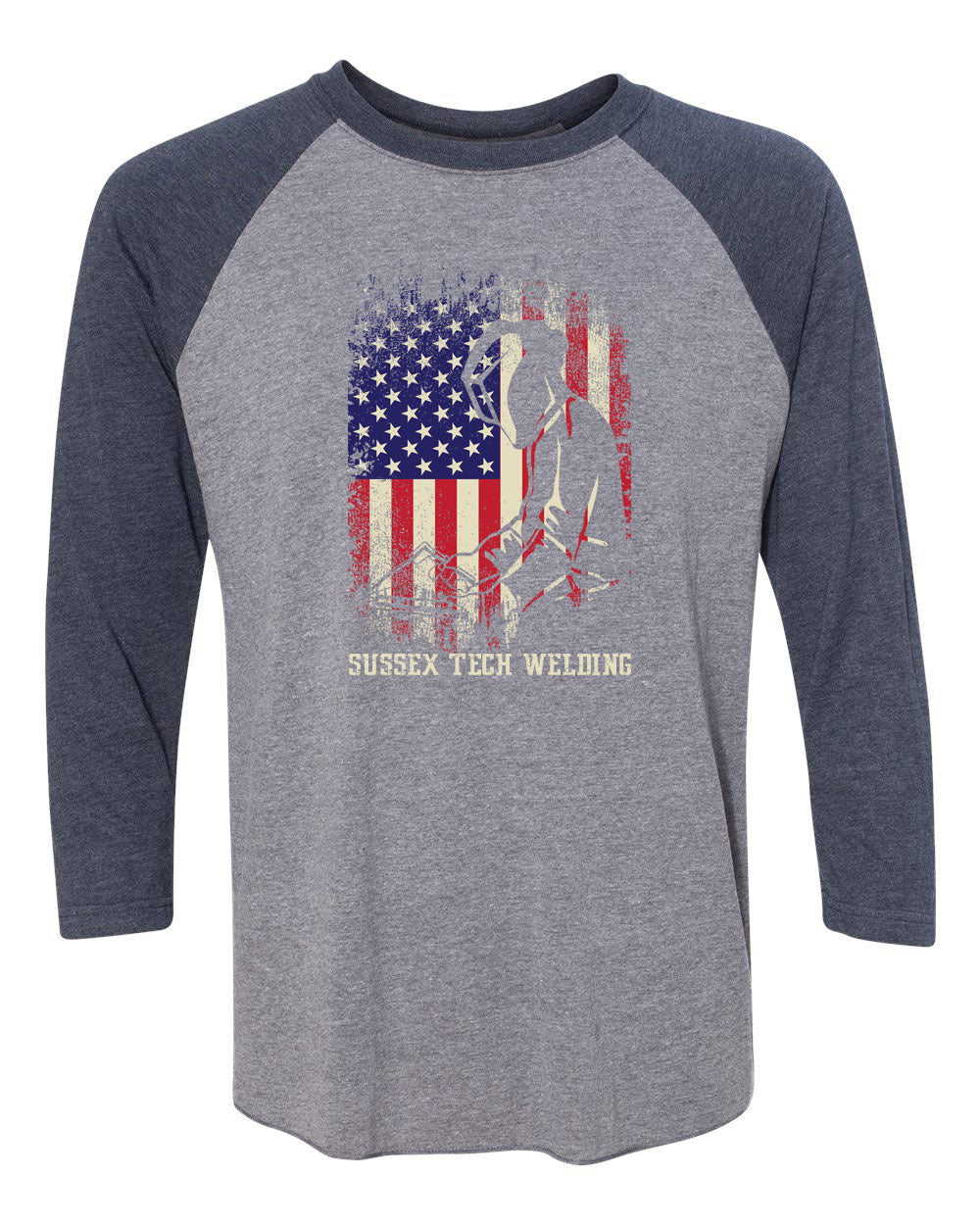 Sussex Tech Welding design 5 raglan shirt