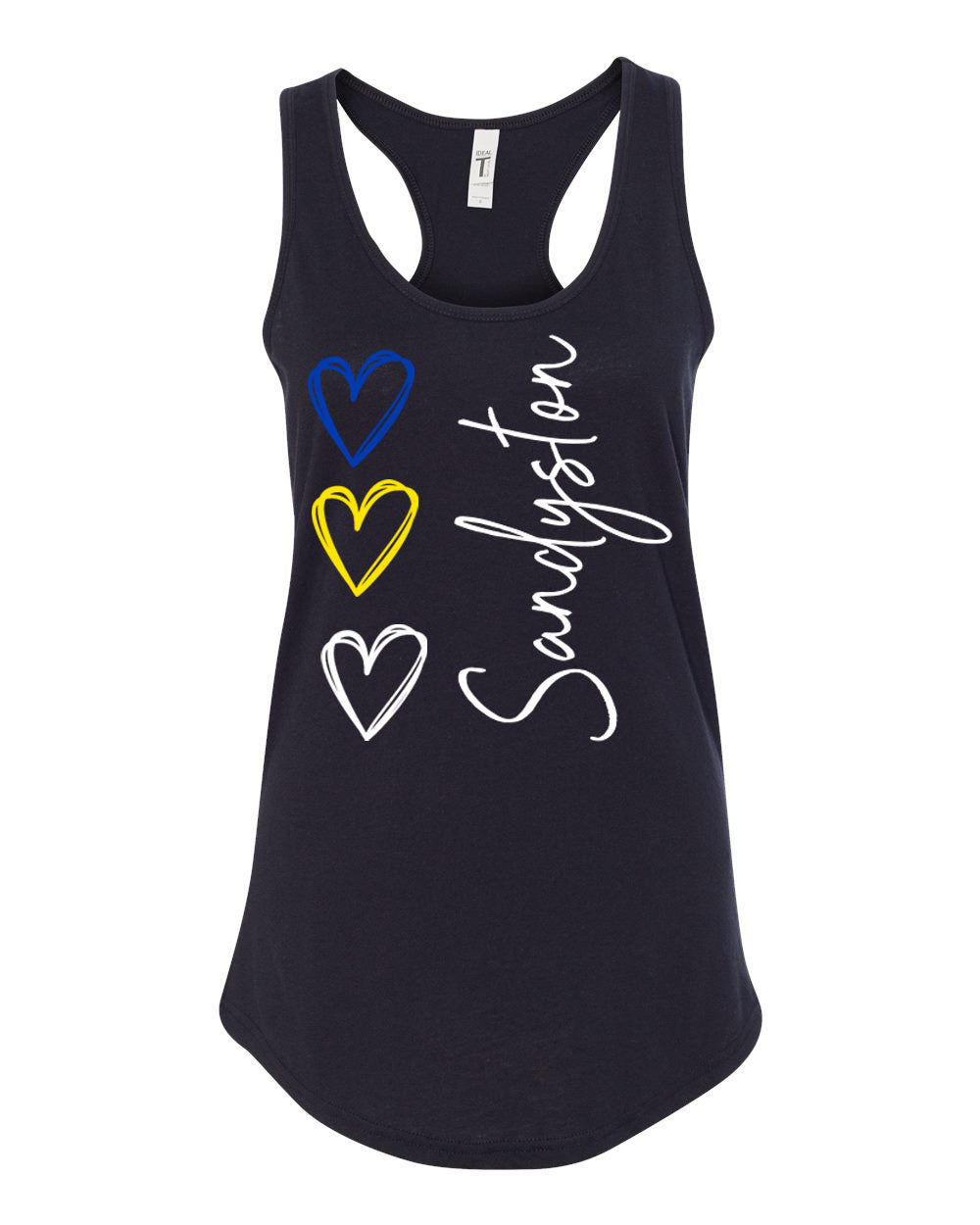 Sandyston Walpack School Design 18 Racerback Tank Top