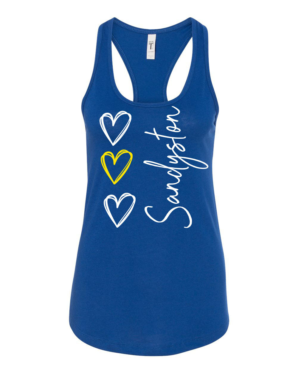 Sandyston Walpack School Design 18 Racerback Tank Top