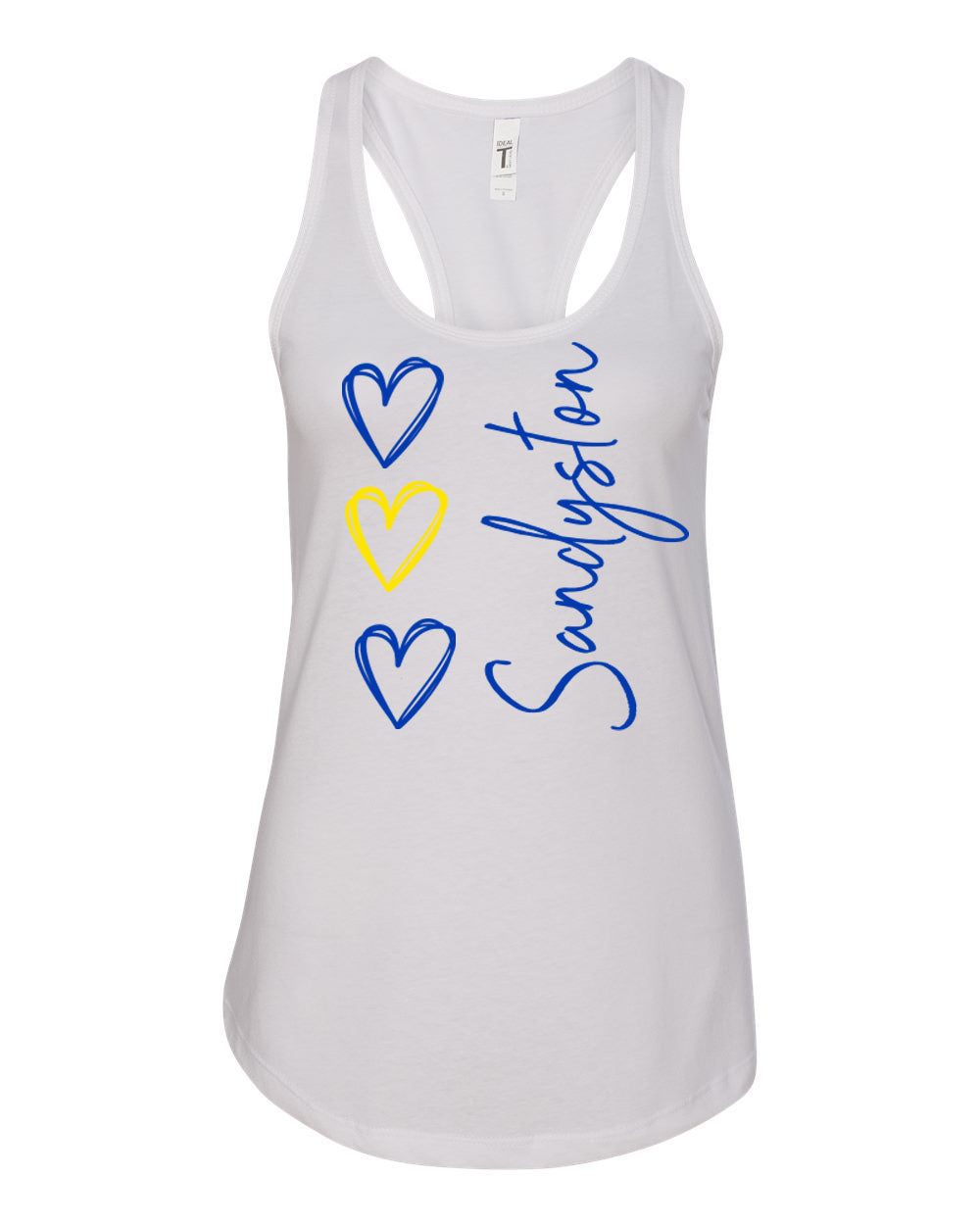 Sandyston Walpack School Design 18 Racerback Tank Top
