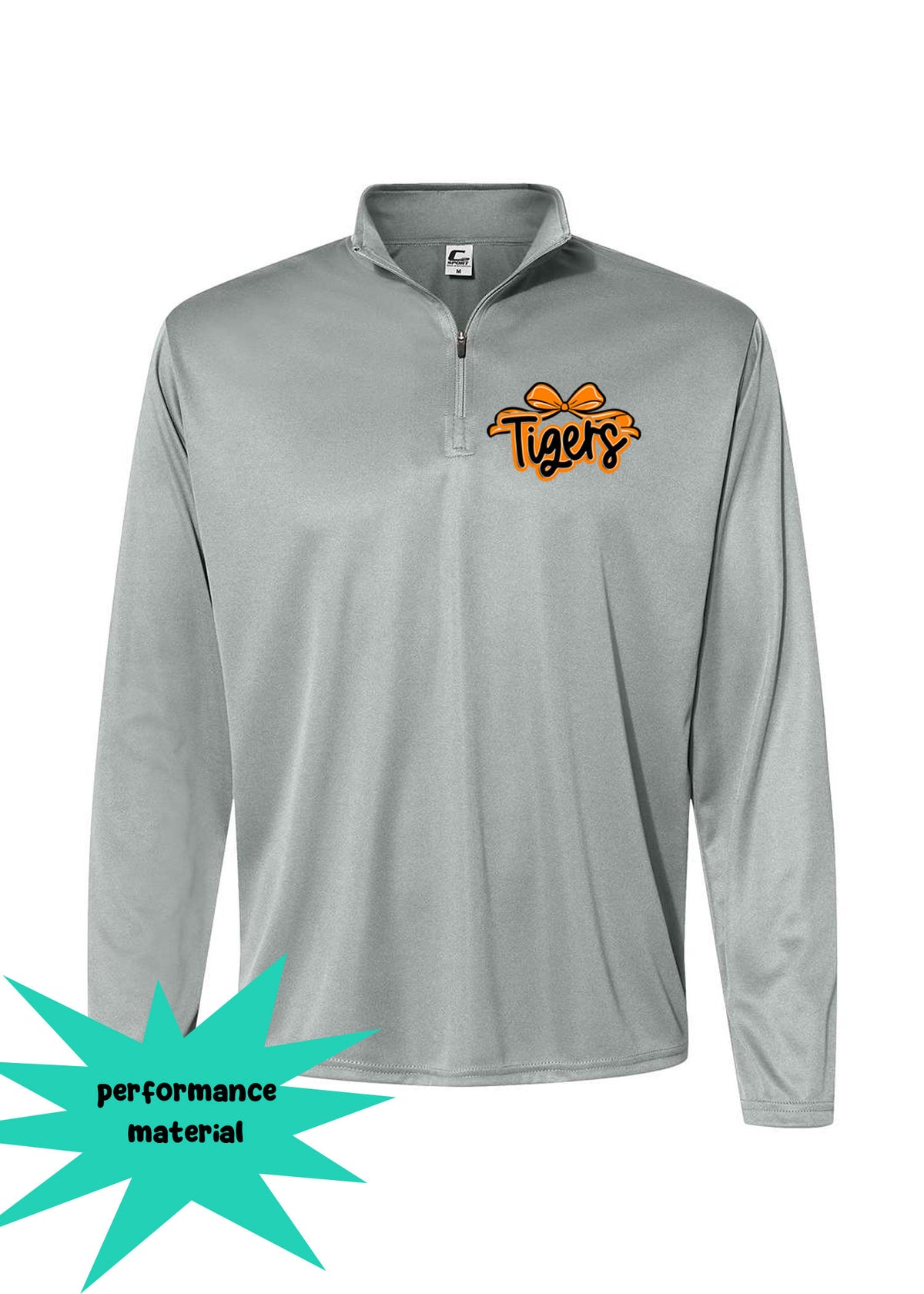 Tigers Quarter Zip Long Sleeve Design 17