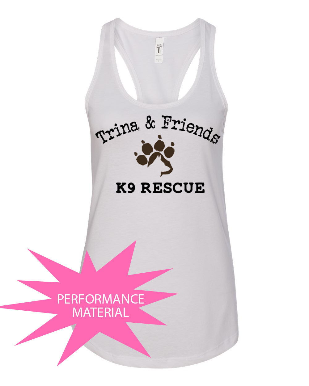 Trina & Friends Performance Racerback Tank Top Design 6