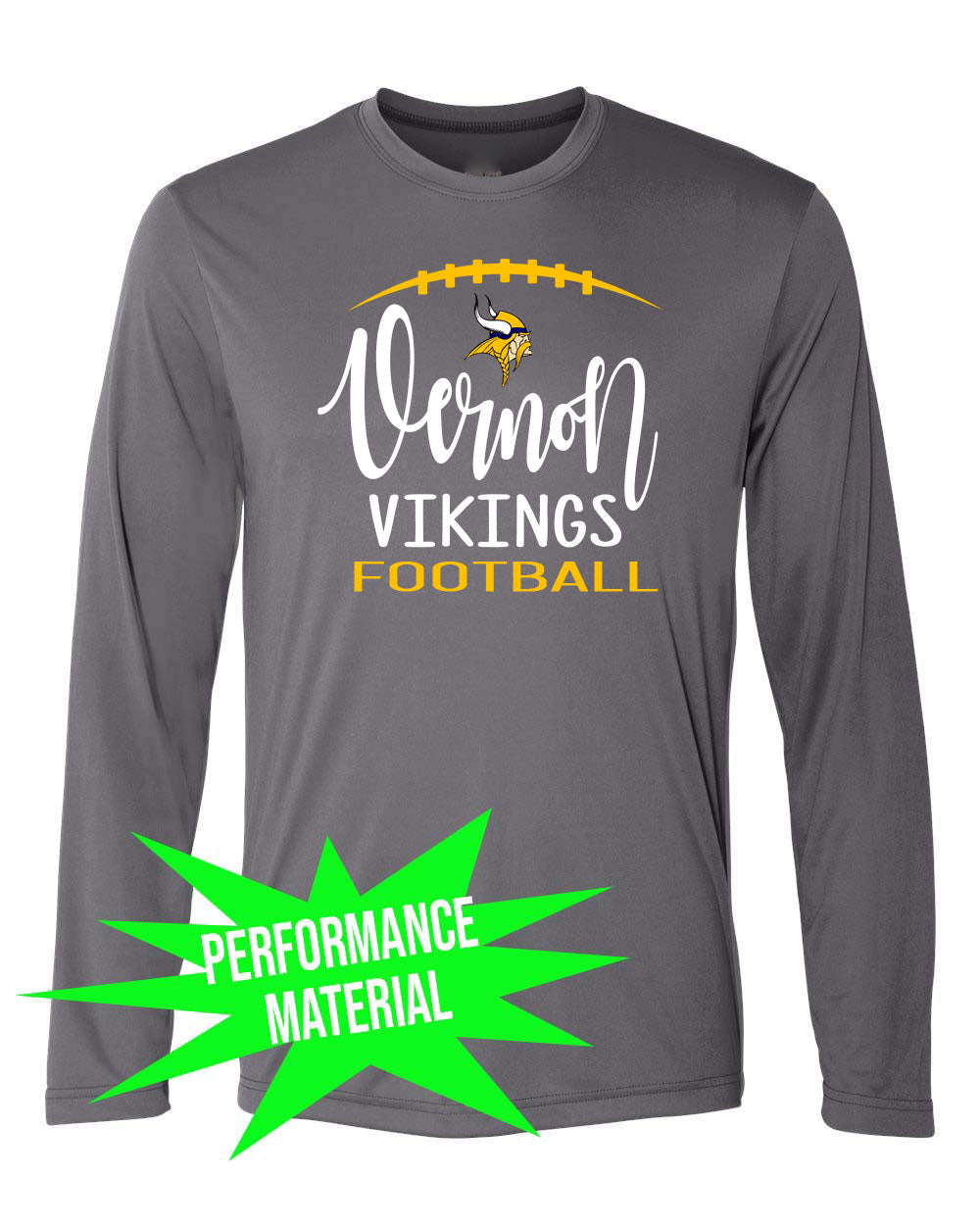 Vernon Football Performance Material Long Sleeve Shirt Design 4