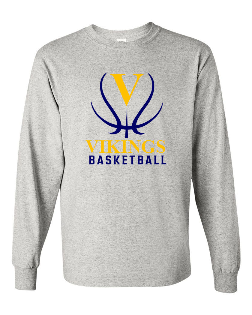 Vikings Basketball Design 3 Long Sleeve Shirt