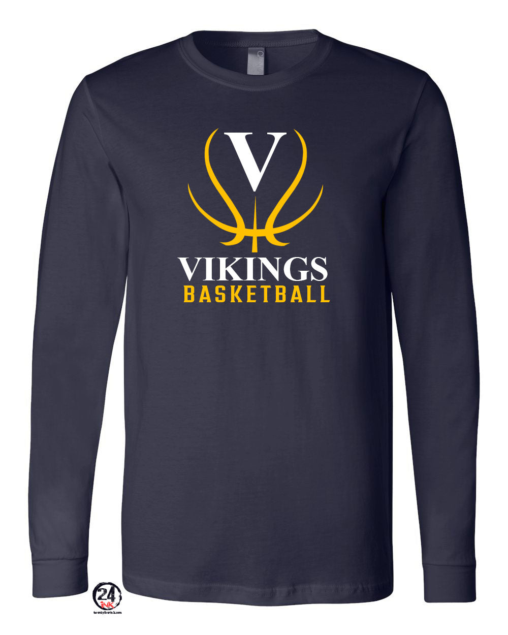 Vikings Basketball Design 3 Long Sleeve Shirt