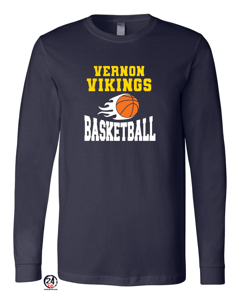 Vikings Basketball Design 4 Long Sleeve Shirt