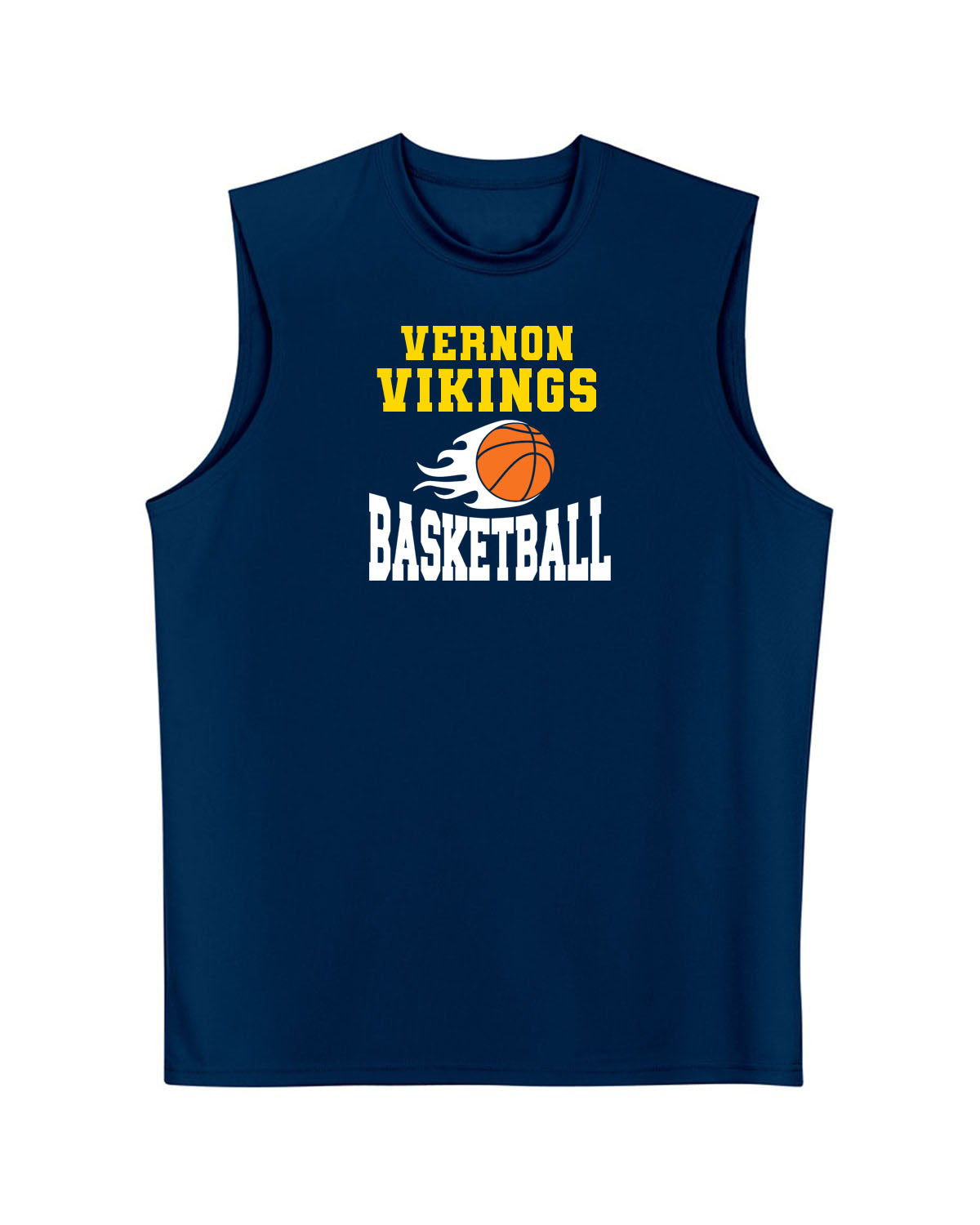 Vikings Basketball Men's Performance Tank Top Design 4