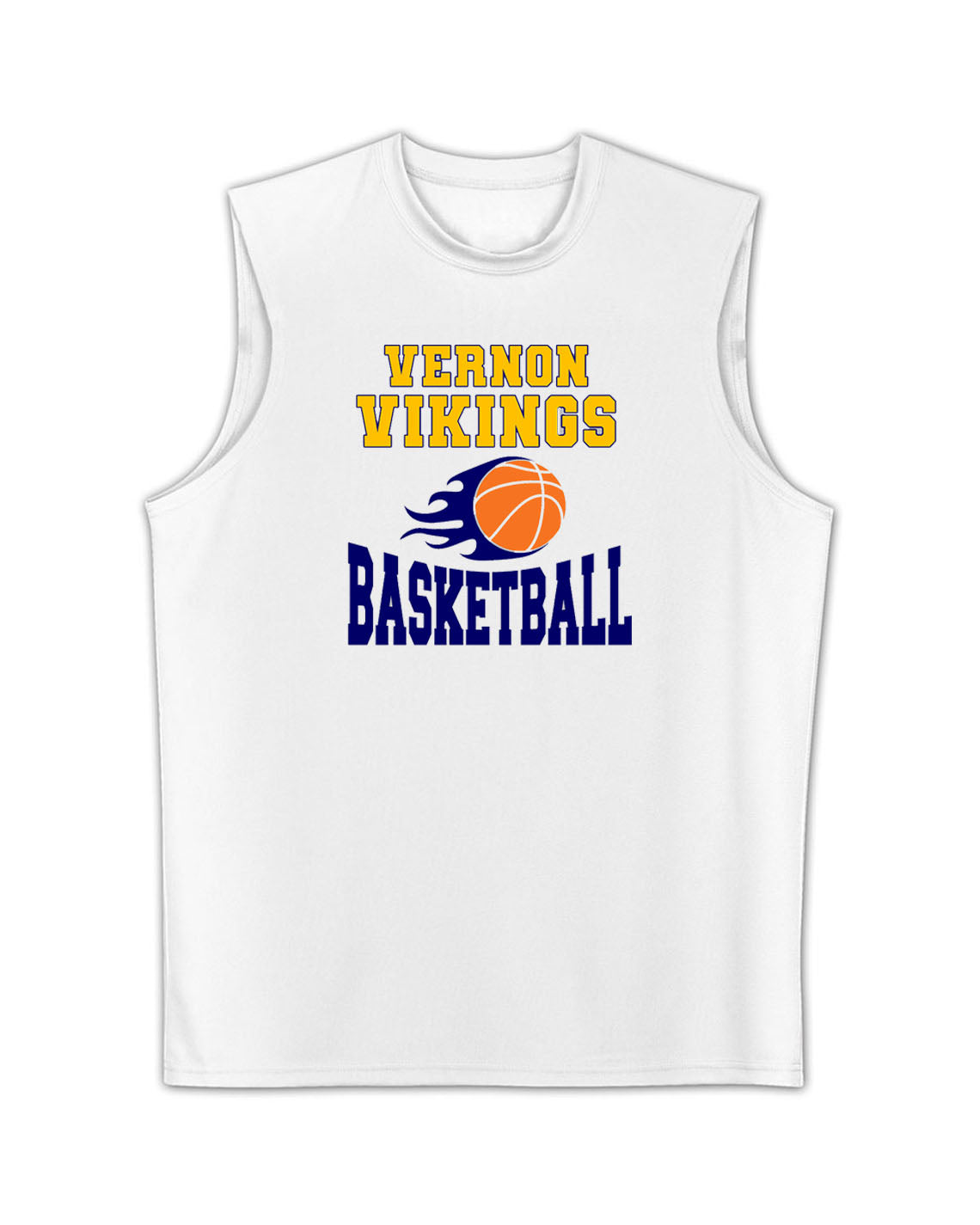 Vikings Basketball Men's Performance Tank Top Design 4