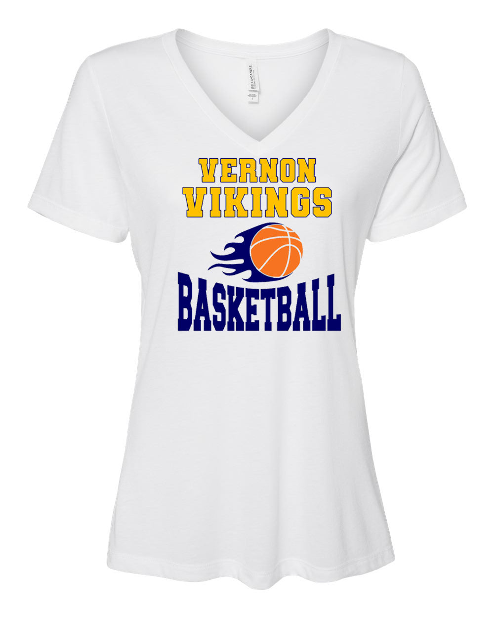 Vikings Basketball Design 4 V-neck T-Shirt